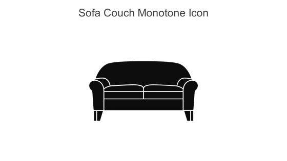 Sofa Couch Monotone Icon In Powerpoint Pptx Png And Editable Eps Format