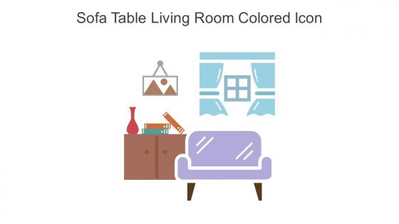 Sofa Table Living Room Colored Icon In Powerpoint Pptx Png And Editable Eps Format