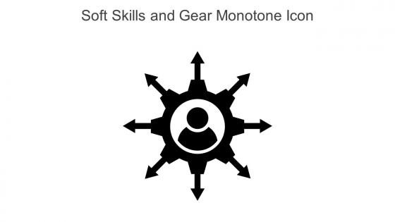 Soft Skills And Gear Monotone Icon In Powerpoint Pptx Png And Editable Eps Format