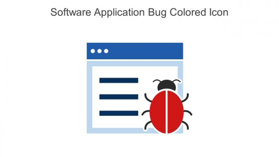 Software Application Bug Colored Icon In Powerpoint Pptx Png And Editable Eps Format