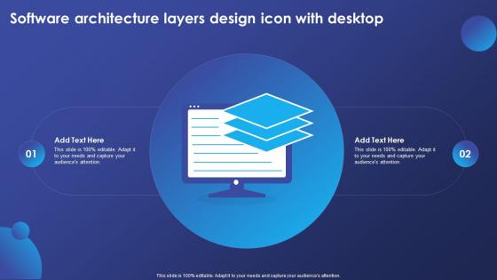 Software Architecture Layers Design Icon With Desktop