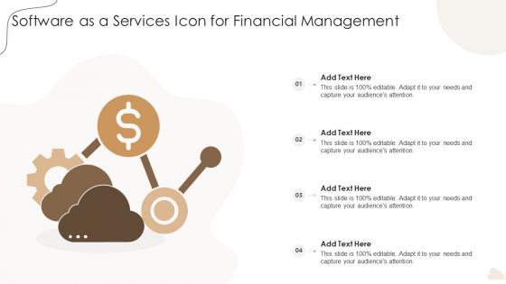 Software As A Services Icon For Financial Management