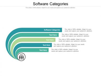 Software categories ppt powerpoint presentation icon infographics cpb