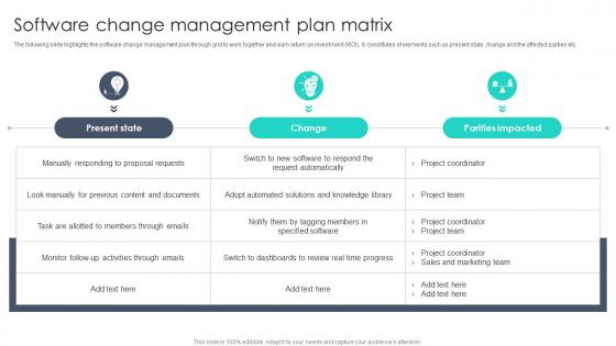 Software Change Management Plan Matrix