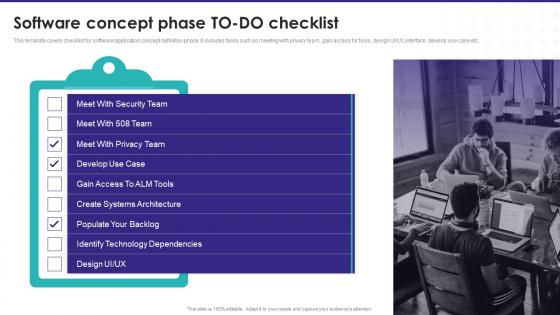 Software Concept Phase To Do Checklist Enterprise Software Playbook