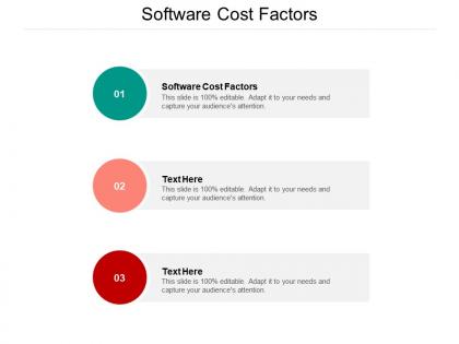 Software cost factors ppt powerpoint presentation visual aids backgrounds cpb