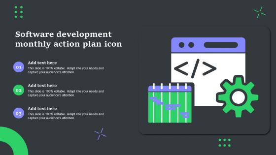 Software Development Monthly Action Plan Icon