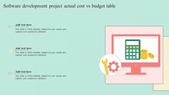 Software Development Project Actual Cost Vs Budget Table