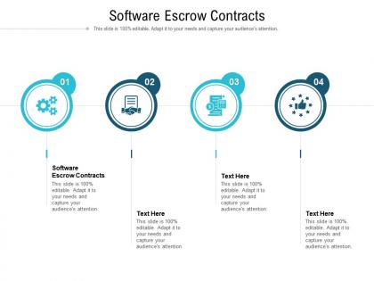Software escrow contracts ppt powerpoint presentation visual aids outline cpb