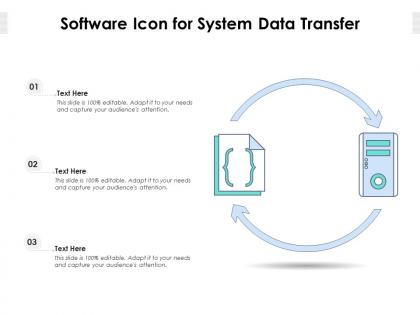 Software icon for system data transfer