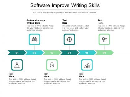 Software improve writing skills ppt powerpoint presentation summary deck cpb