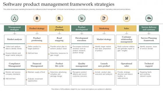 Software Product Management Framework Strategies