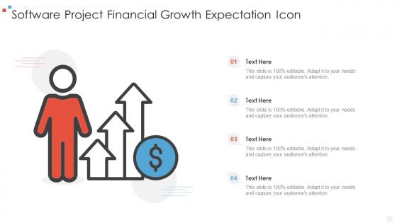 Software project financial growth expectation icon