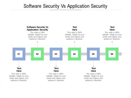 Software security vs application security ppt layouts master slide cpb