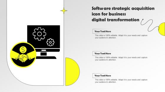 Software Strategic Acquisition Icon For Business Digital Transformation