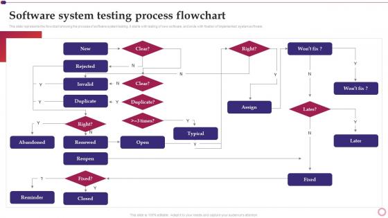 Software System Testing Process Flowchart Software Implementation Project Plan