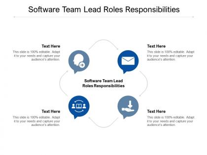 Software team lead roles responsibilities ppt powerpoint presentation model show cpb