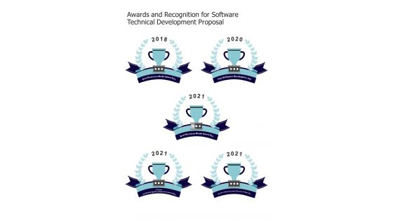 Software Technical Development For Awards And Recognition One Pager Sample Example Document