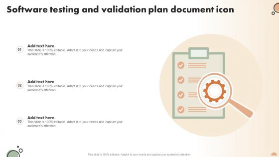 Software Testing And Validation Plan Document Icon