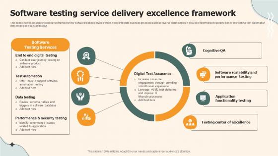 Software Testing Service Delivery Excellence Framework
