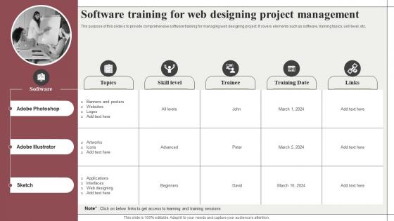 Software Training For Web Designing Project Management