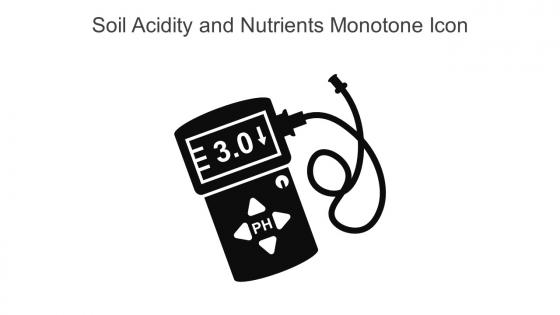Soil Acidity And Nutrients Monotone Icon In Powerpoint Pptx Png And Editable Eps Format