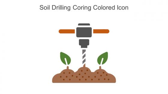 Soil Drilling Coring Colored Icon In Powerpoint Pptx Png And Editable Eps Format