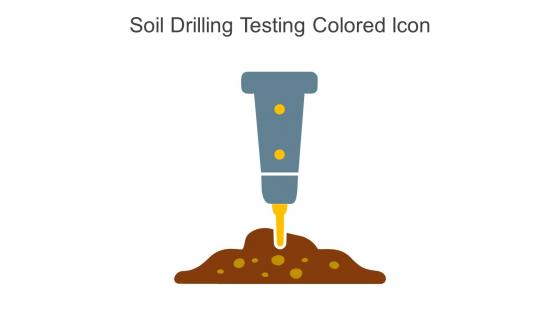 Soil Drilling Testing Colored Icon In Powerpoint Pptx Png And Editable Eps Format