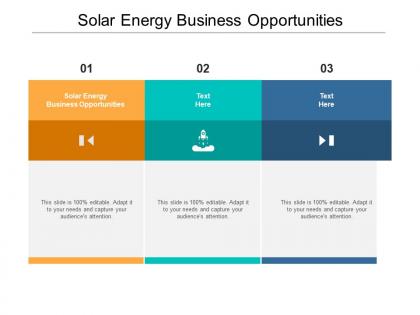 Solar energy business opportunities ppt powerpoint presentation icon visuals cpb