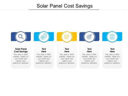 Solar panel cost savings ppt powerpoint presentation inspiration example cpb