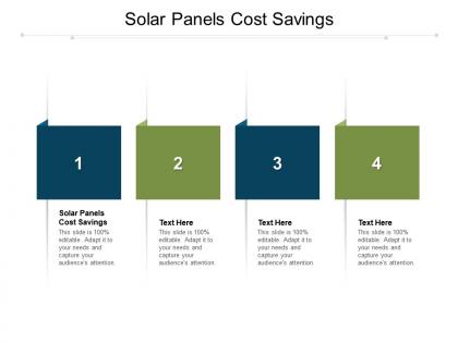 Solar panels cost savings ppt powerpoint presentation show rules cpb