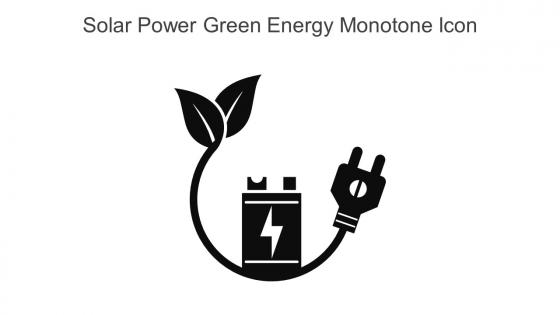 Solar Power Green Energy Monotone Icon In Powerpoint Pptx Png And Editable Eps Format
