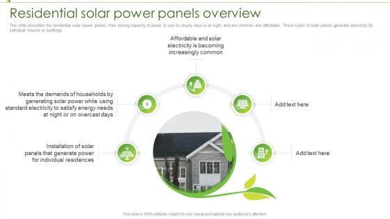 Solar Power IT Residential Solar Power Panels Overview Ppt Powerpoint Presentation Ideas