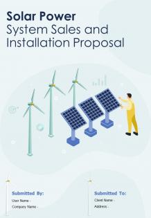 Solar Power System Sales And Installation Proposal Report Sample Example Document
