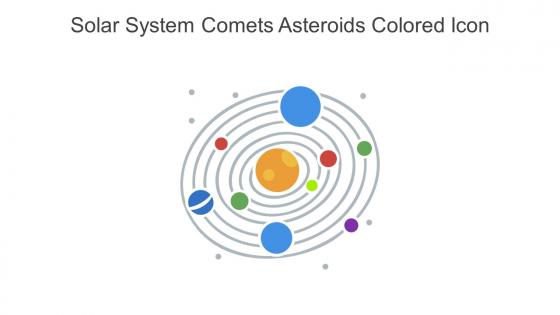 Solar System Comets Asteroids Colored Icon In Powerpoint Pptx Png And Editable Eps Format