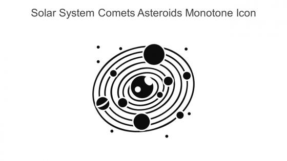 Solar System Comets Asteroids Monotone Icon In Powerpoint Pptx Png And Editable Eps Format