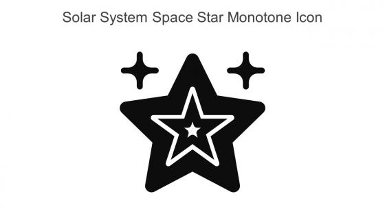 Solar System Space Star Monotone Icon In Powerpoint Pptx Png And Editable Eps Format