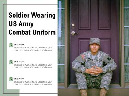Soldier wearing us army combat uniform