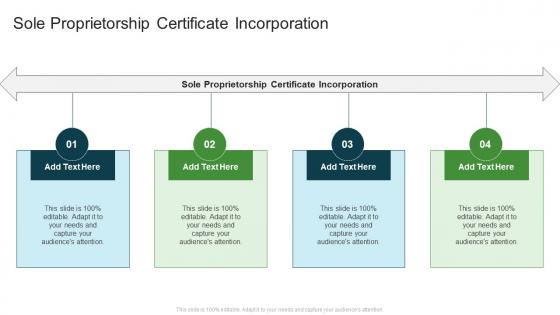 Sole Proprietorship Certificate Incorporation In Powerpoint And Google Slides Cpb