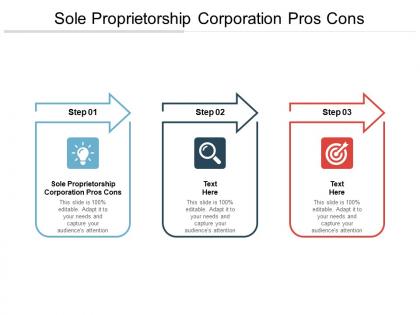 Sole proprietorship corporation pros cons ppt powerpoint presentation graphics cpb