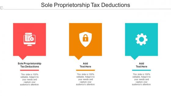 Sole Proprietorship Tax Deductions Ppt Powerpoint Presentation Ideas Design Cpb
