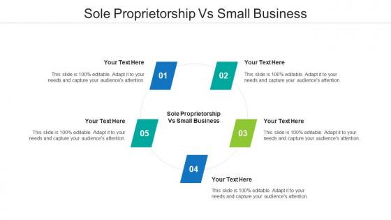 Sole Proprietorship Vs Small Business Ppt Powerpoint Presentation Infographic Cpb