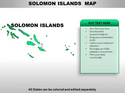 Solomon islands country powerpoint maps