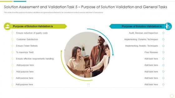 Solution assessment and validation task 5 general tasks solution assessment and validation to evaluate