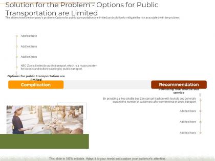 Solution for the problem options for public transportation ppt portfolio clipart images