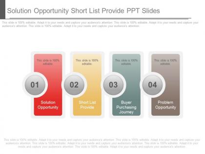 Solution opportunity short list provide ppt slides