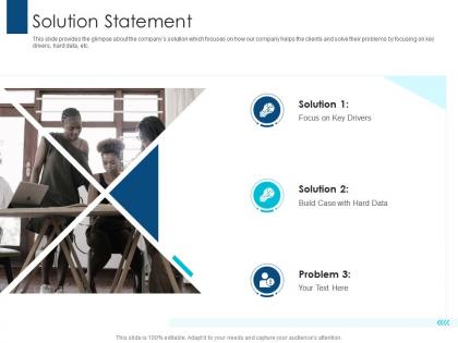 Solution statement pitching for consulting services ppt professional information