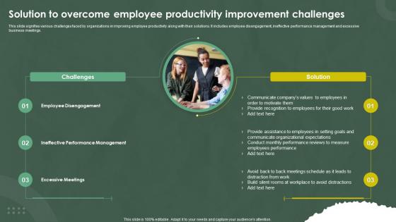 Solution To Overcome Employee Productivity Improvement Challenges