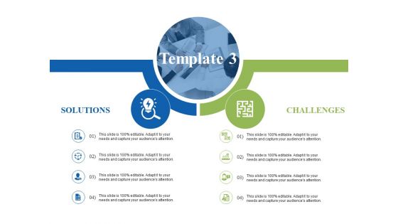 Solution vs challenges ppt visual aids infographic template