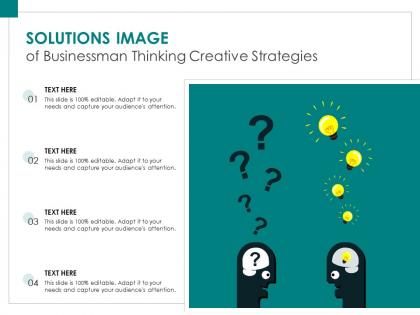 Solutions image of businessman thinking creative strategies